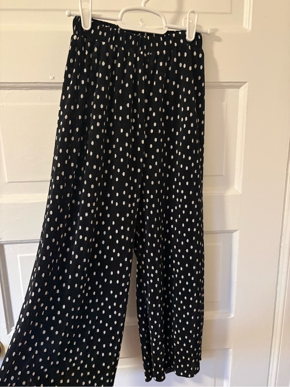 ASOS Petite Black Polka Dot Wide Leg Pants